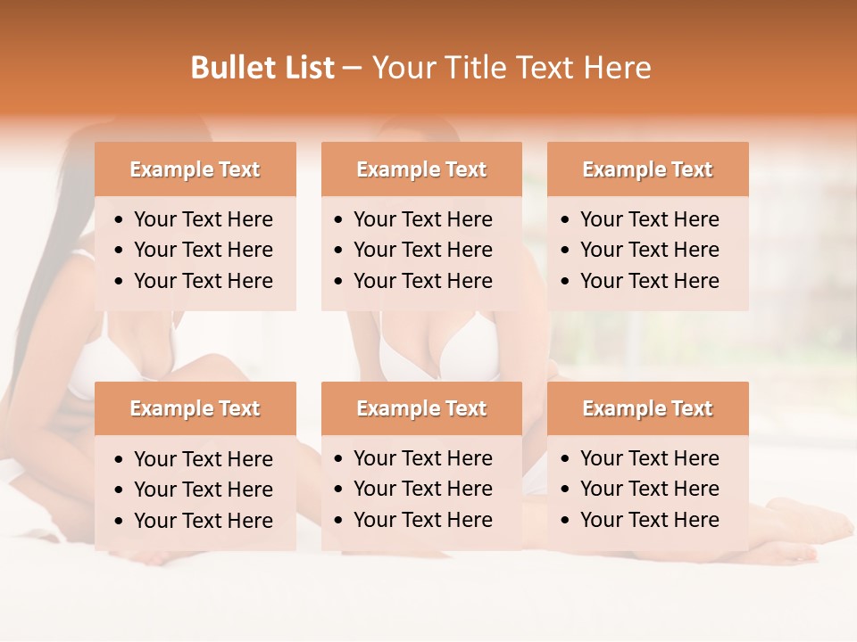 Sitting Chatting Lingerie PowerPoint Template