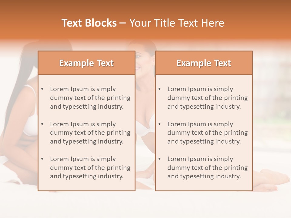 Sitting Chatting Lingerie PowerPoint Template