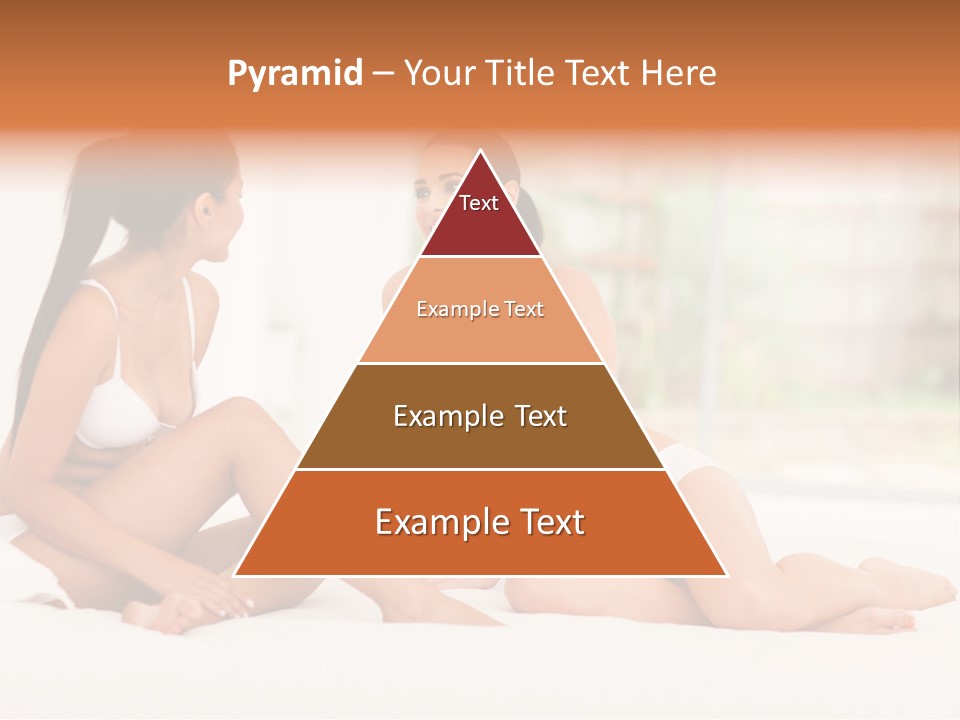 Sitting Chatting Lingerie PowerPoint Template