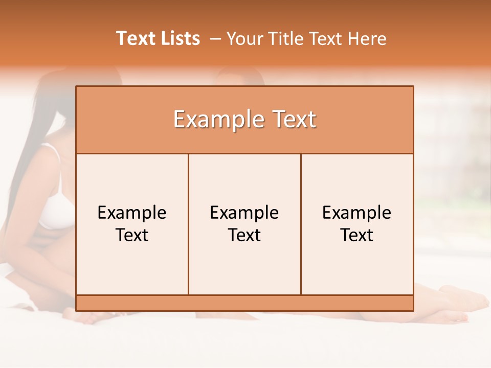 Sitting Chatting Lingerie PowerPoint Template