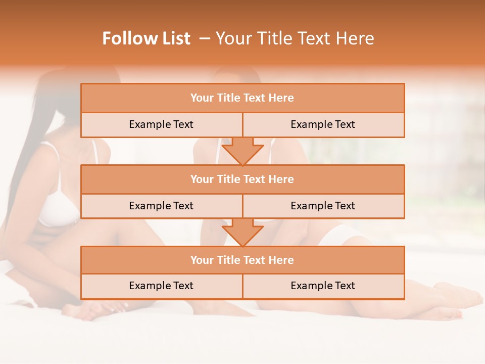Sitting Chatting Lingerie PowerPoint Template