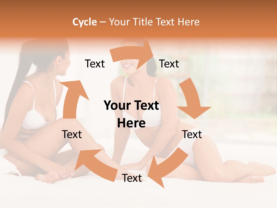 Sitting Chatting Lingerie PowerPoint Template