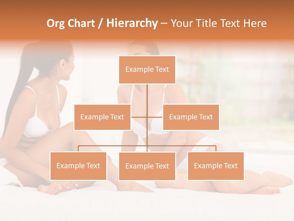 Sitting Chatting Lingerie PowerPoint Template