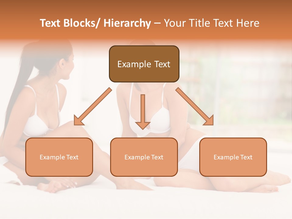 Sitting Chatting Lingerie PowerPoint Template