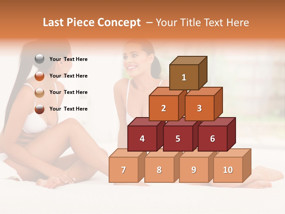 Sitting Chatting Lingerie PowerPoint Template