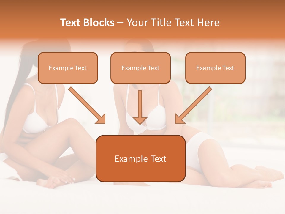 Sitting Chatting Lingerie PowerPoint Template