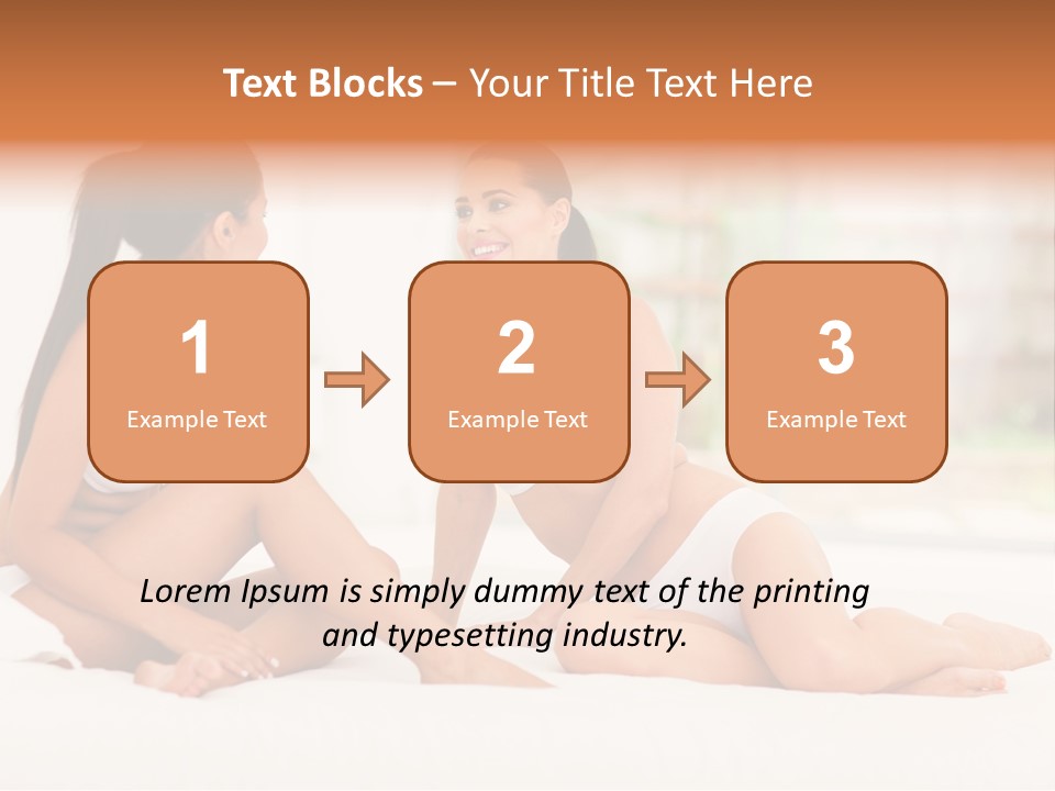 Sitting Chatting Lingerie PowerPoint Template