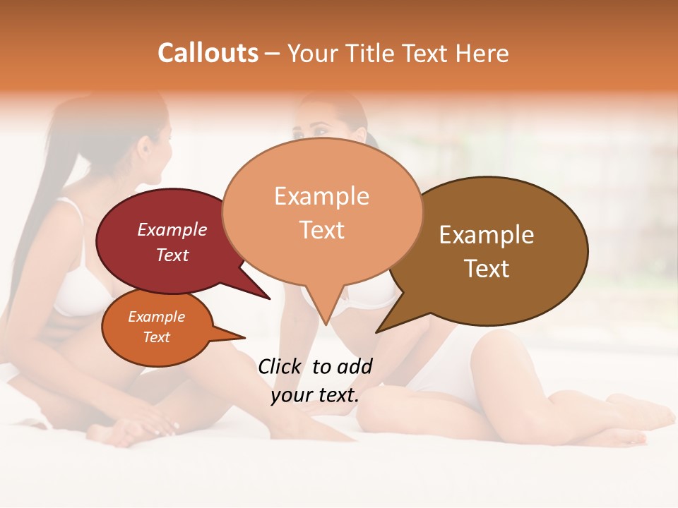 Sitting Chatting Lingerie PowerPoint Template