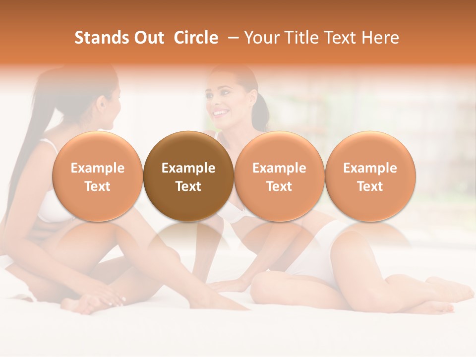 Sitting Chatting Lingerie PowerPoint Template