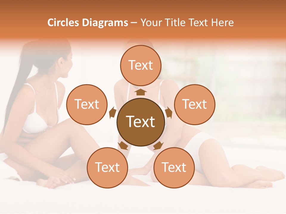 Sitting Chatting Lingerie PowerPoint Template