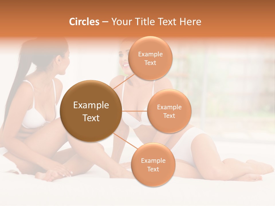 Sitting Chatting Lingerie PowerPoint Template