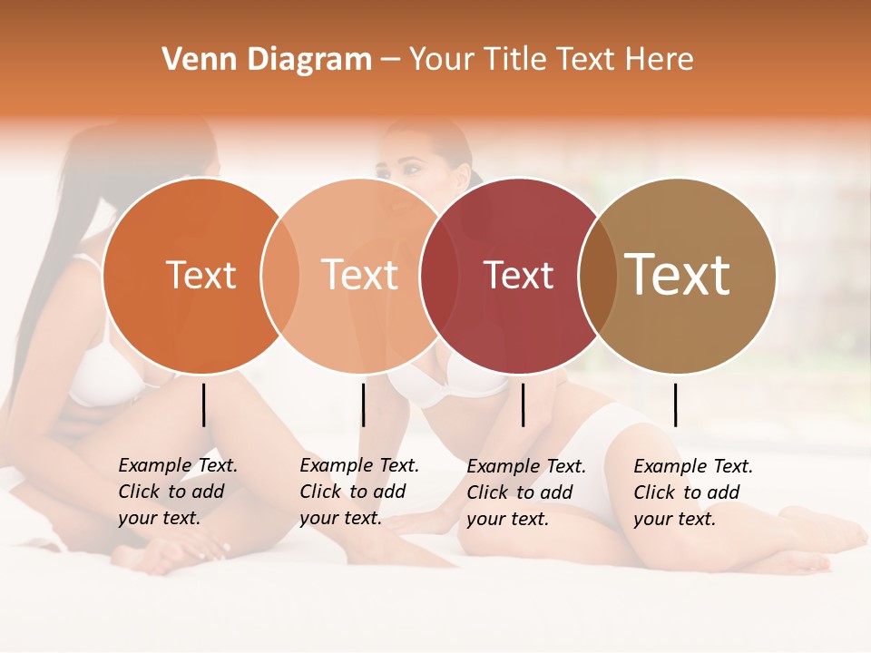 Sitting Chatting Lingerie PowerPoint Template