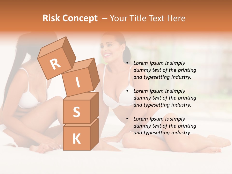 Sitting Chatting Lingerie PowerPoint Template