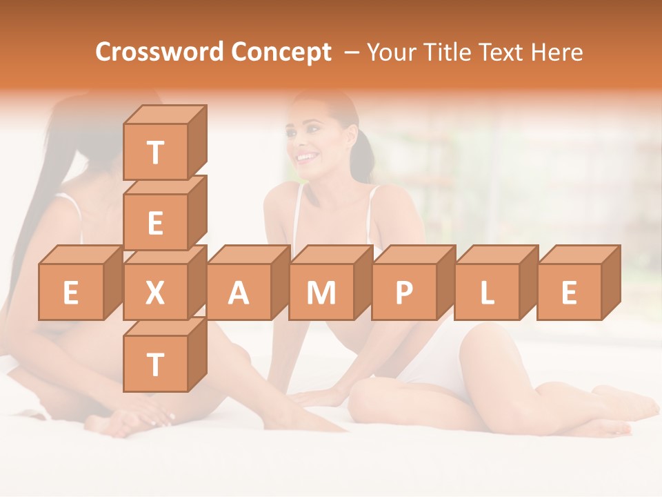 Sitting Chatting Lingerie PowerPoint Template