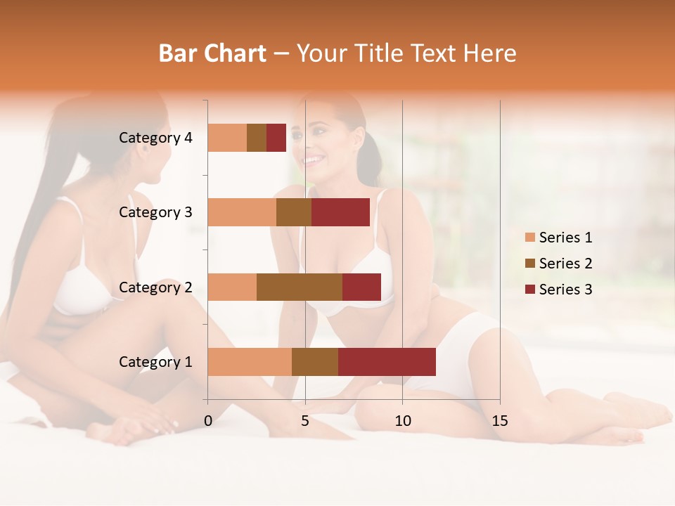 Sitting Chatting Lingerie PowerPoint Template
