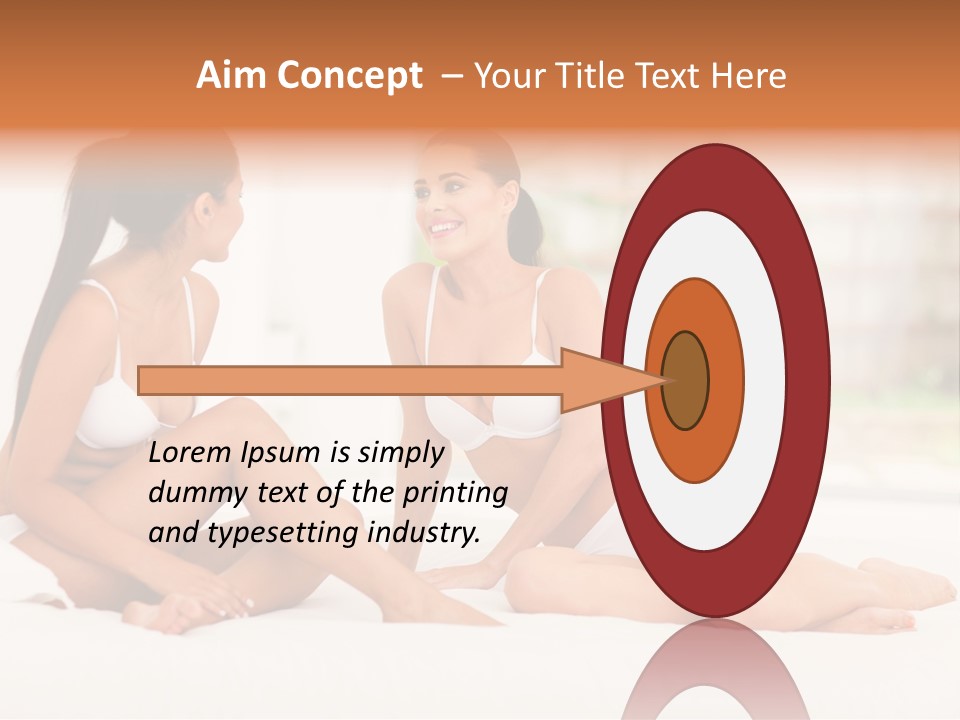 Sitting Chatting Lingerie PowerPoint Template