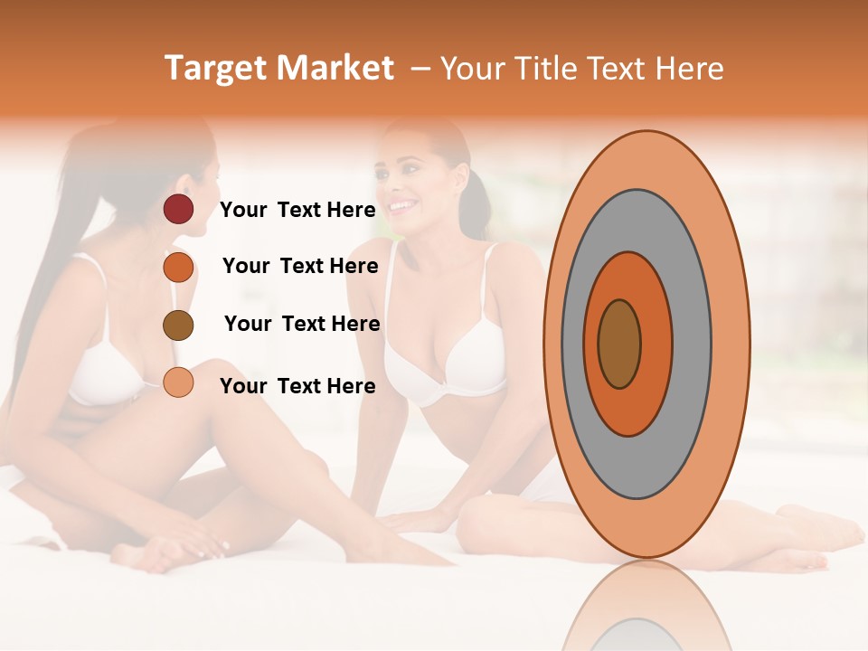 Sitting Chatting Lingerie PowerPoint Template