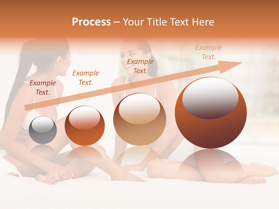 Sitting Chatting Lingerie PowerPoint Template