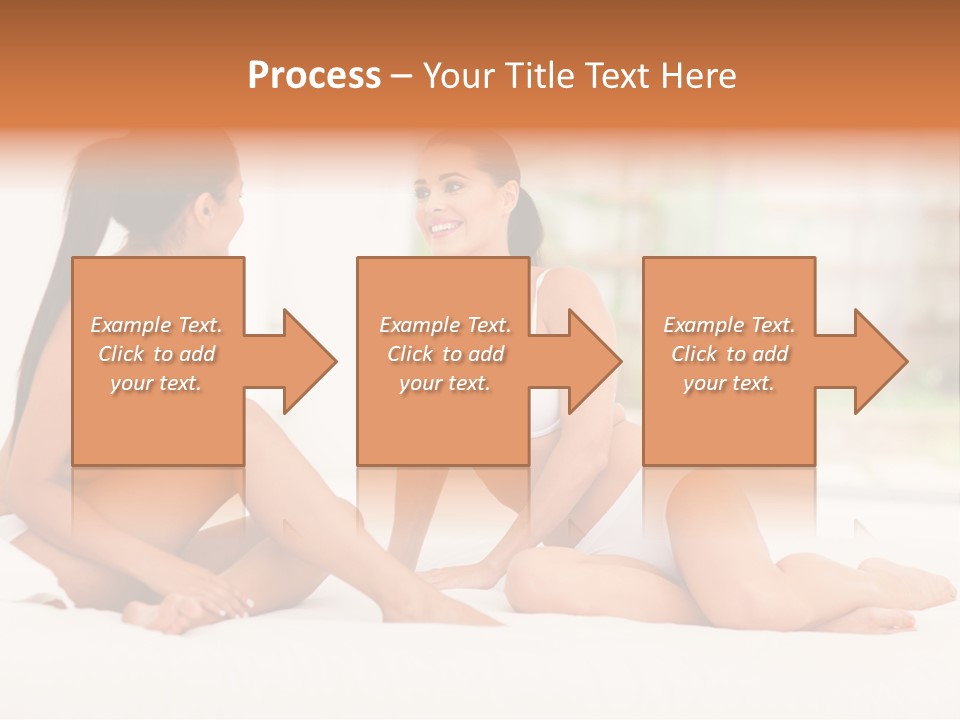Sitting Chatting Lingerie PowerPoint Template