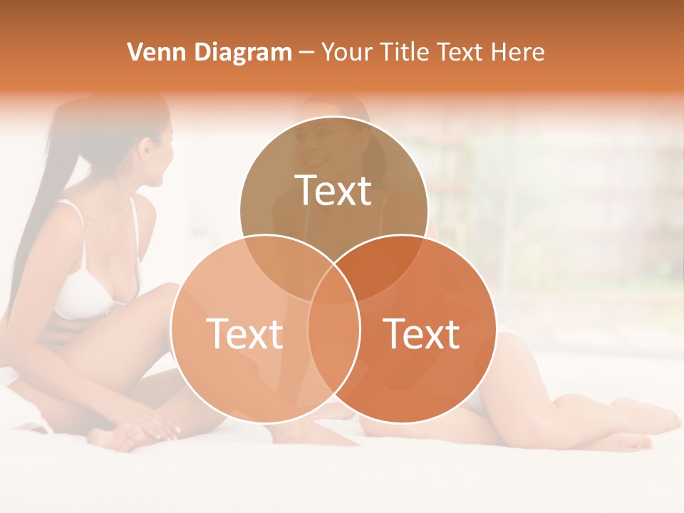 Sitting Chatting Lingerie PowerPoint Template