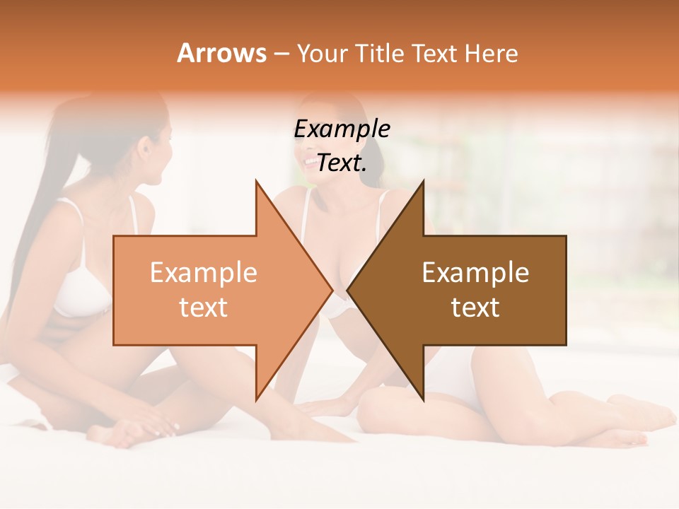 Sitting Chatting Lingerie PowerPoint Template