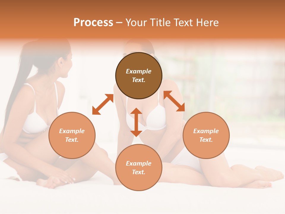 Sitting Chatting Lingerie PowerPoint Template