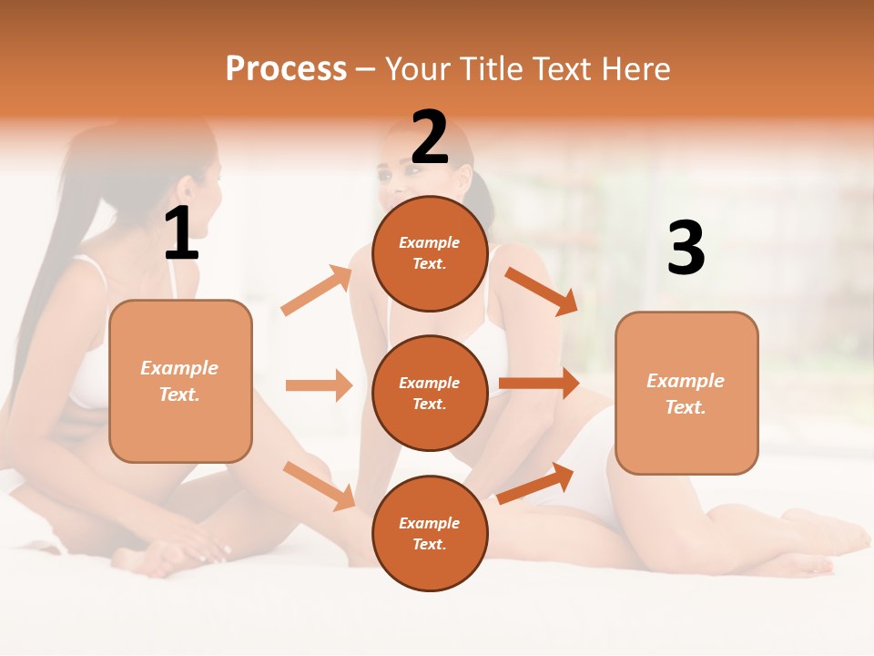 Sitting Chatting Lingerie PowerPoint Template