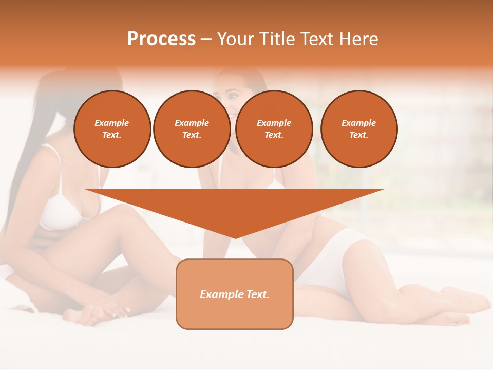 Sitting Chatting Lingerie PowerPoint Template