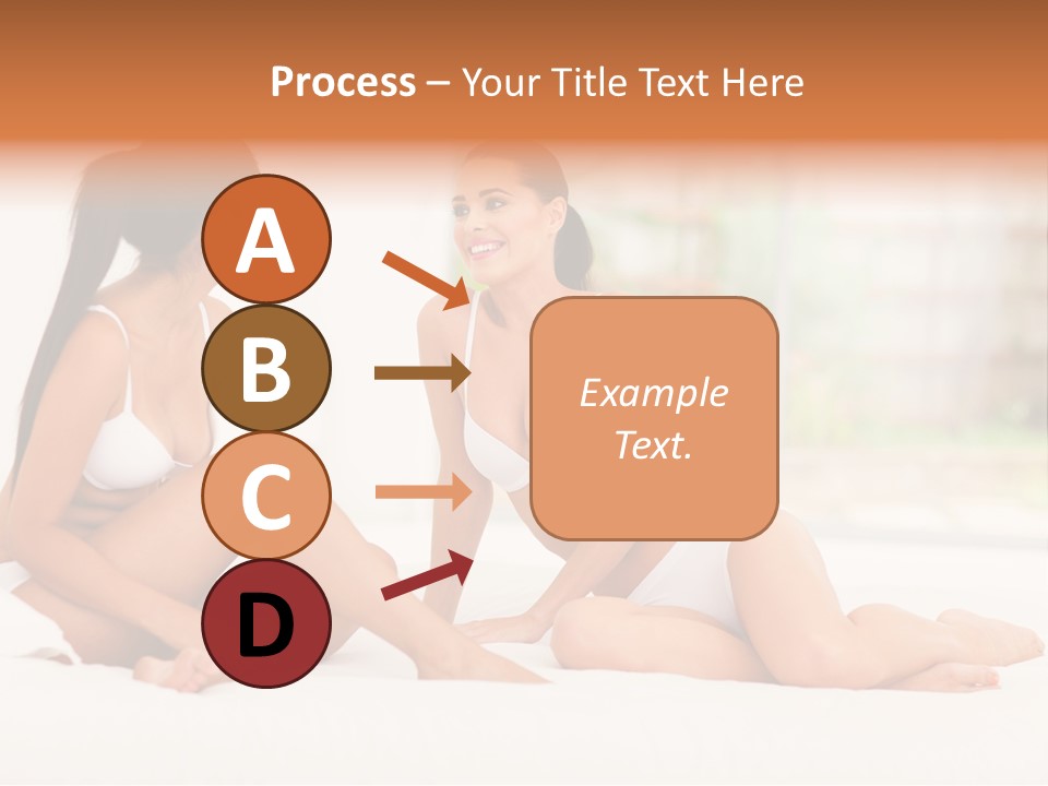 Sitting Chatting Lingerie PowerPoint Template
