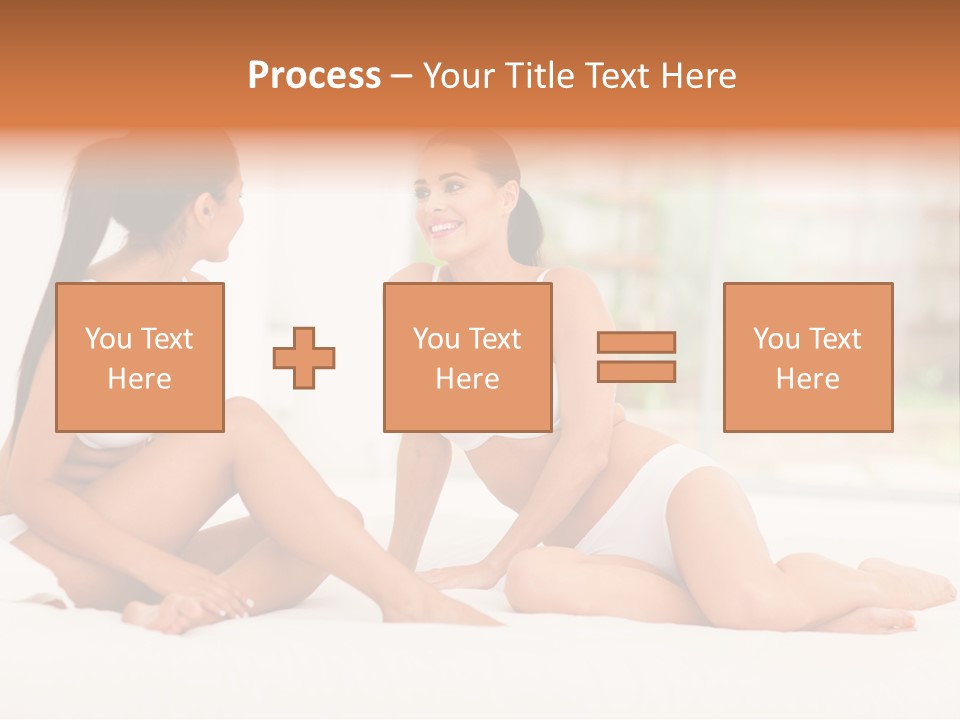Sitting Chatting Lingerie PowerPoint Template