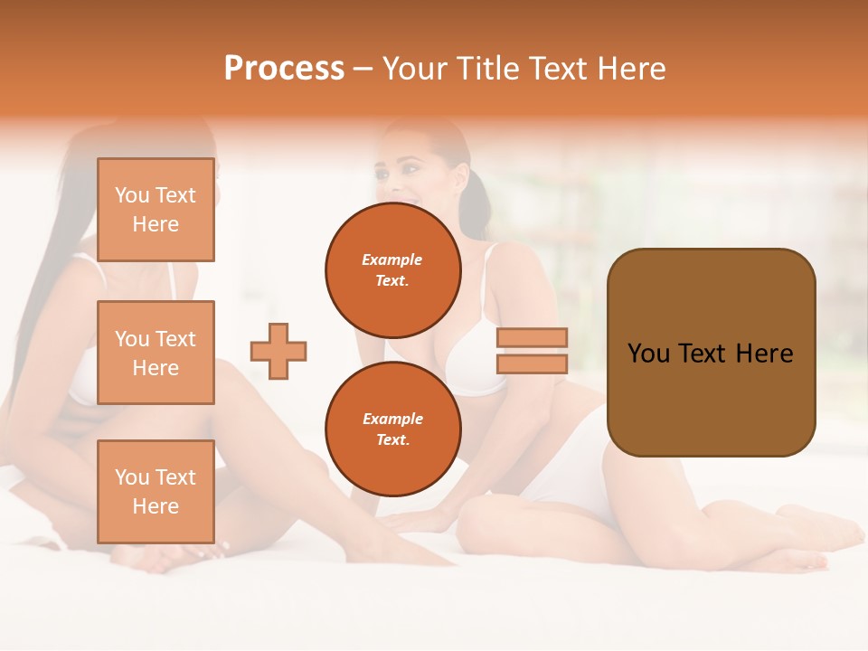 Sitting Chatting Lingerie PowerPoint Template