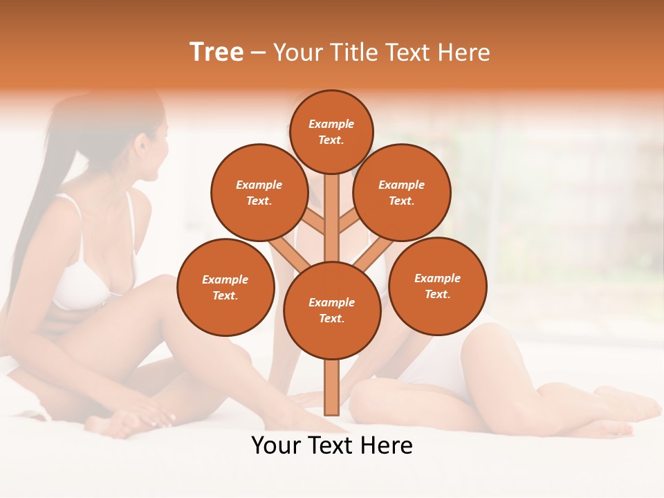 Sitting Chatting Lingerie PowerPoint Template