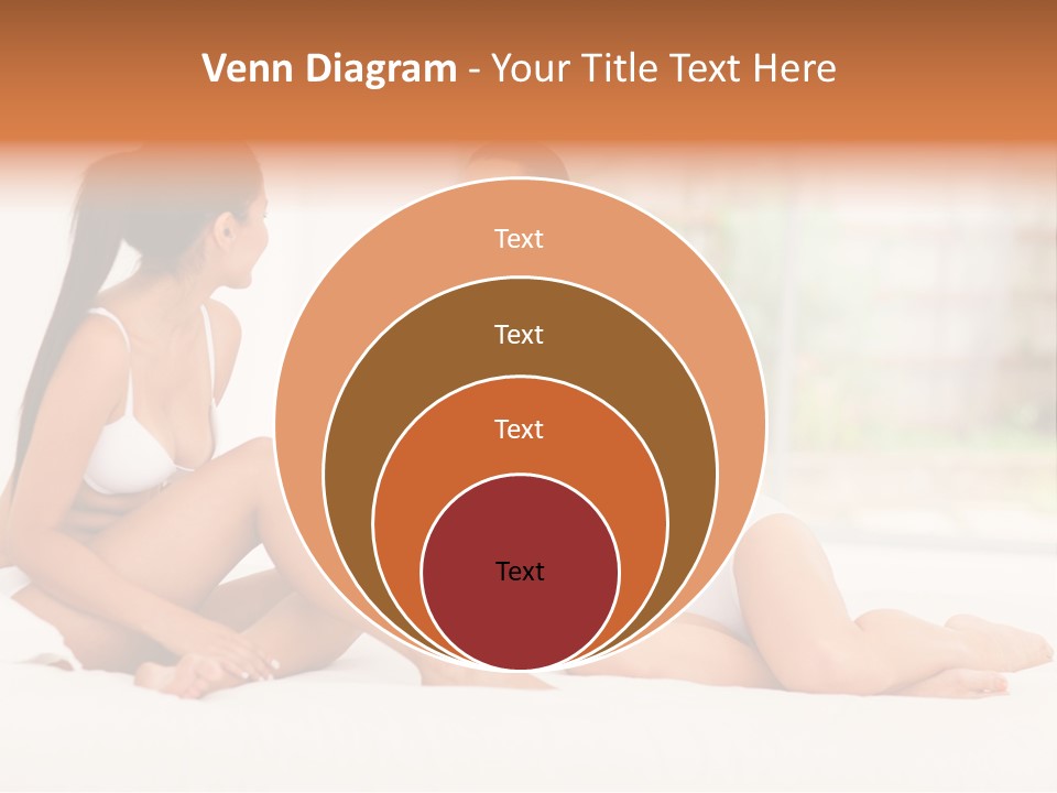 Sitting Chatting Lingerie PowerPoint Template