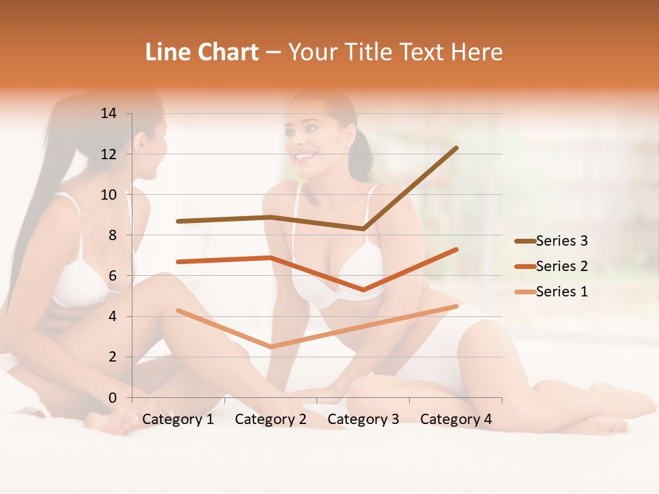 Sitting Chatting Lingerie PowerPoint Template