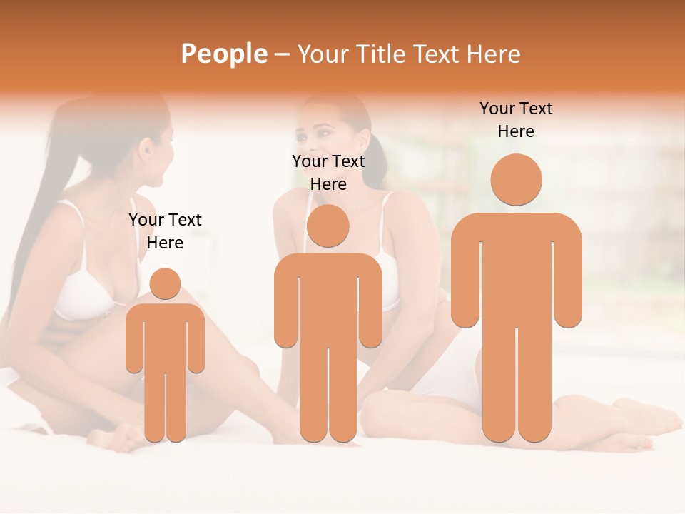 Sitting Chatting Lingerie PowerPoint Template