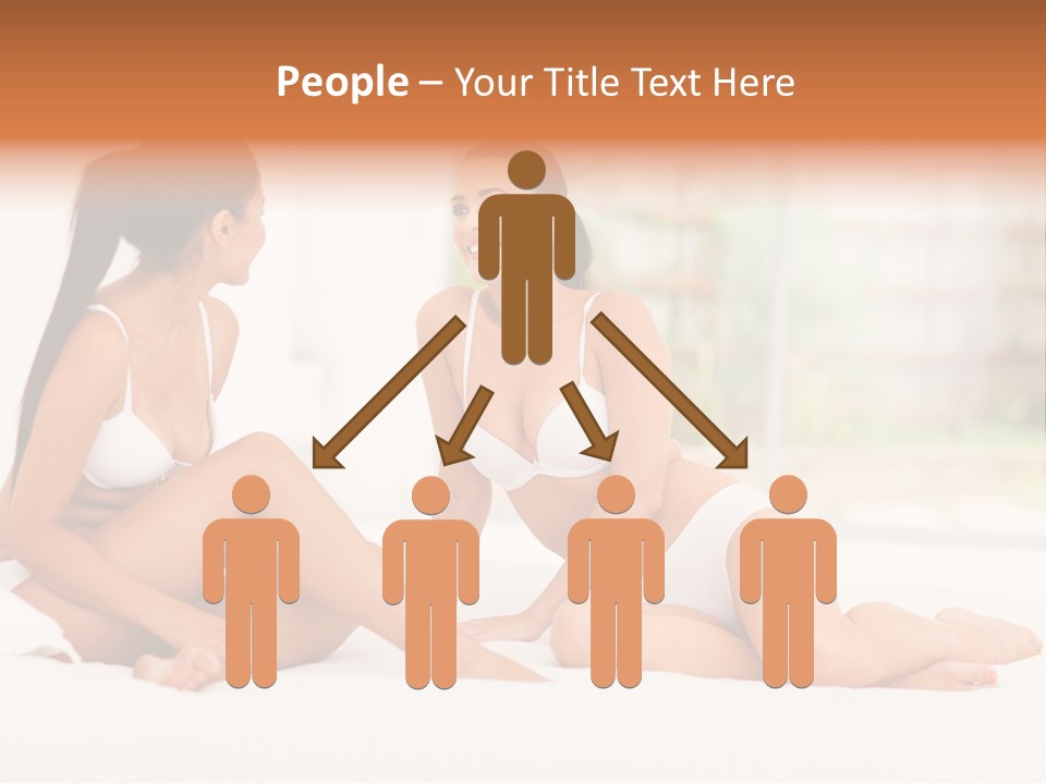 Sitting Chatting Lingerie PowerPoint Template