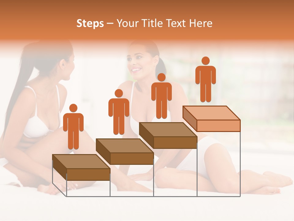 Sitting Chatting Lingerie PowerPoint Template