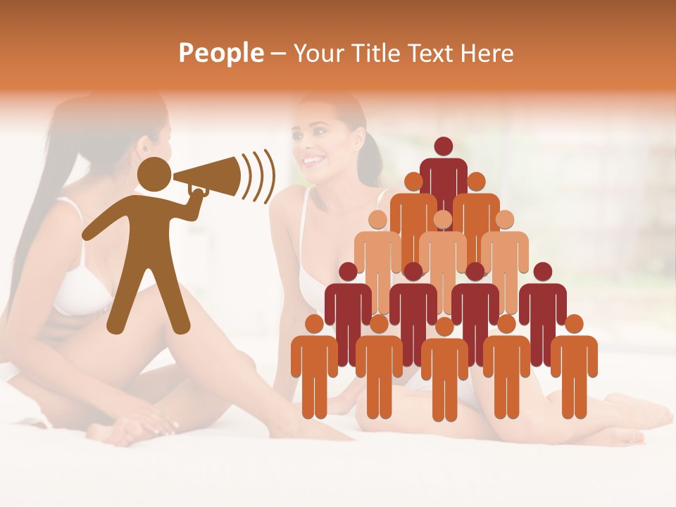 Sitting Chatting Lingerie PowerPoint Template