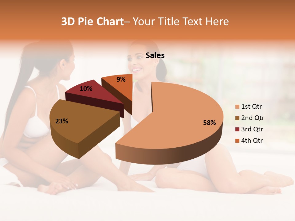 Sitting Chatting Lingerie PowerPoint Template