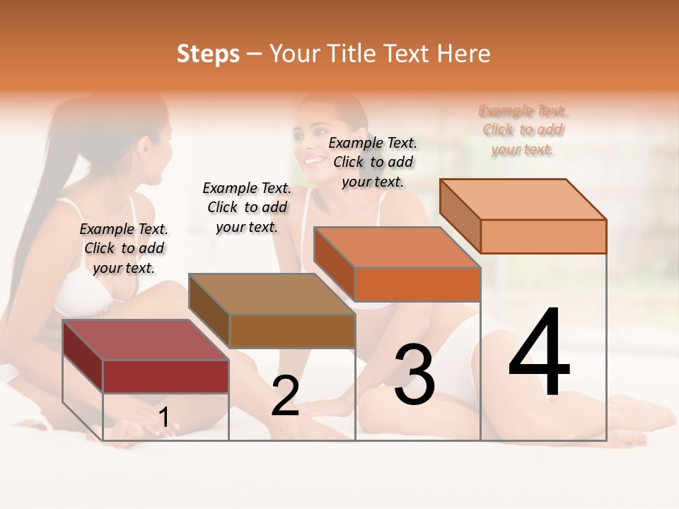 Sitting Chatting Lingerie PowerPoint Template