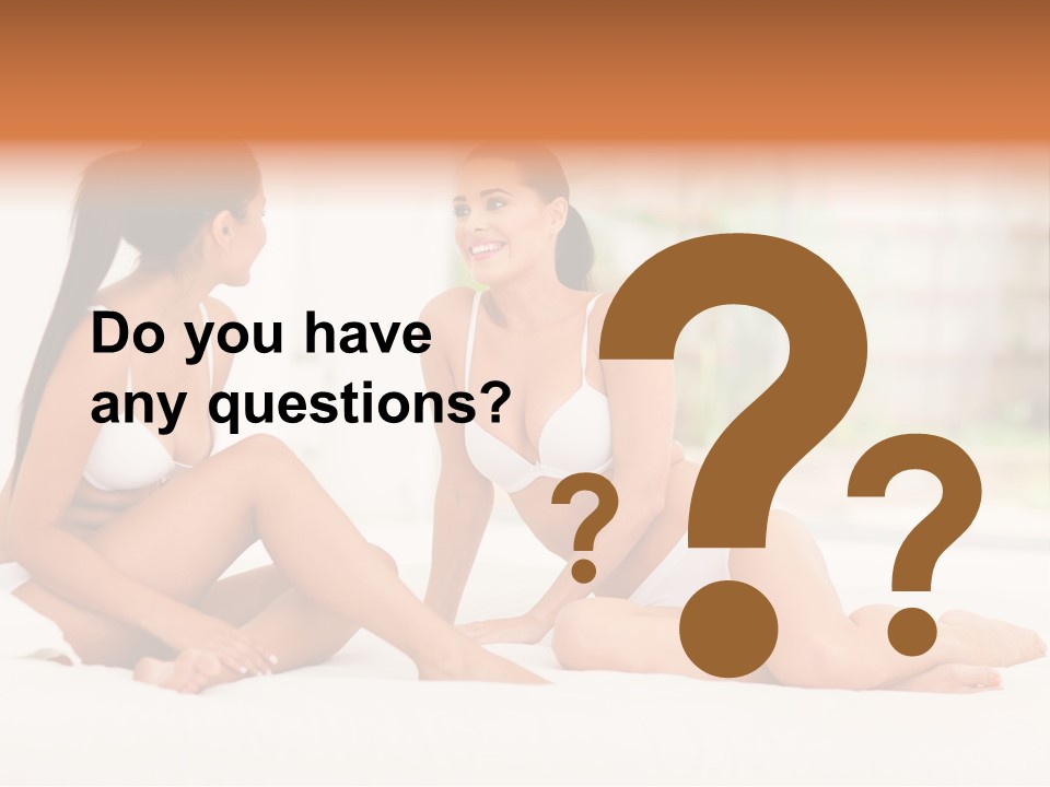 Sitting Chatting Lingerie PowerPoint Template