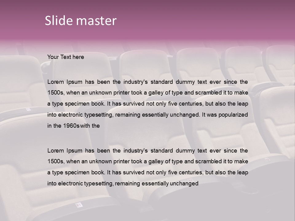 Sinema Oturma Koltuk PowerPoint Template