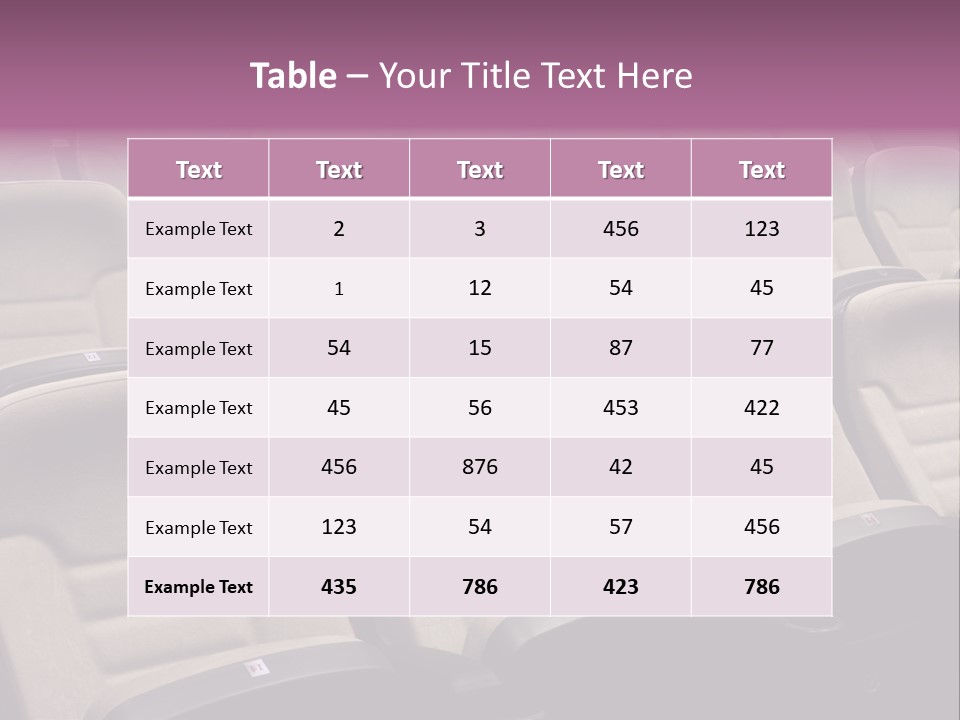 Sinema Oturma Koltuk PowerPoint Template