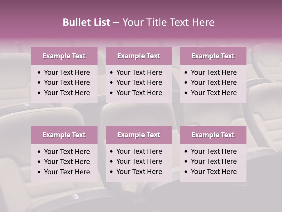 Sinema Oturma Koltuk PowerPoint Template