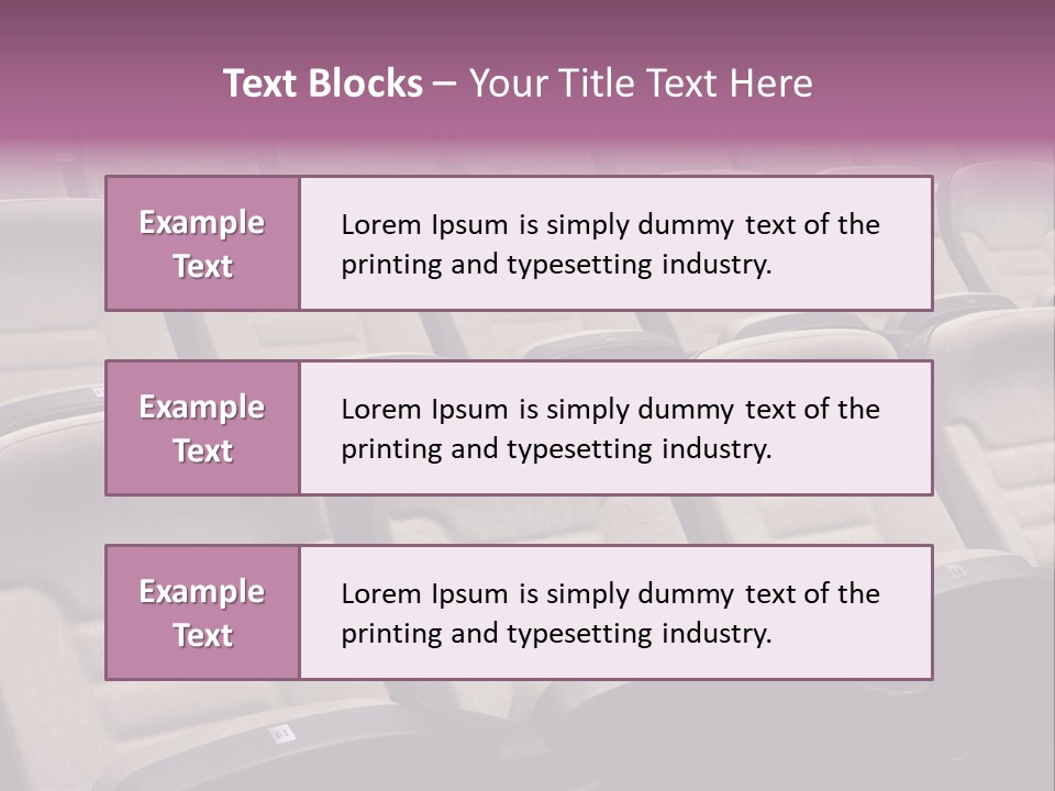 Sinema Oturma Koltuk PowerPoint Template