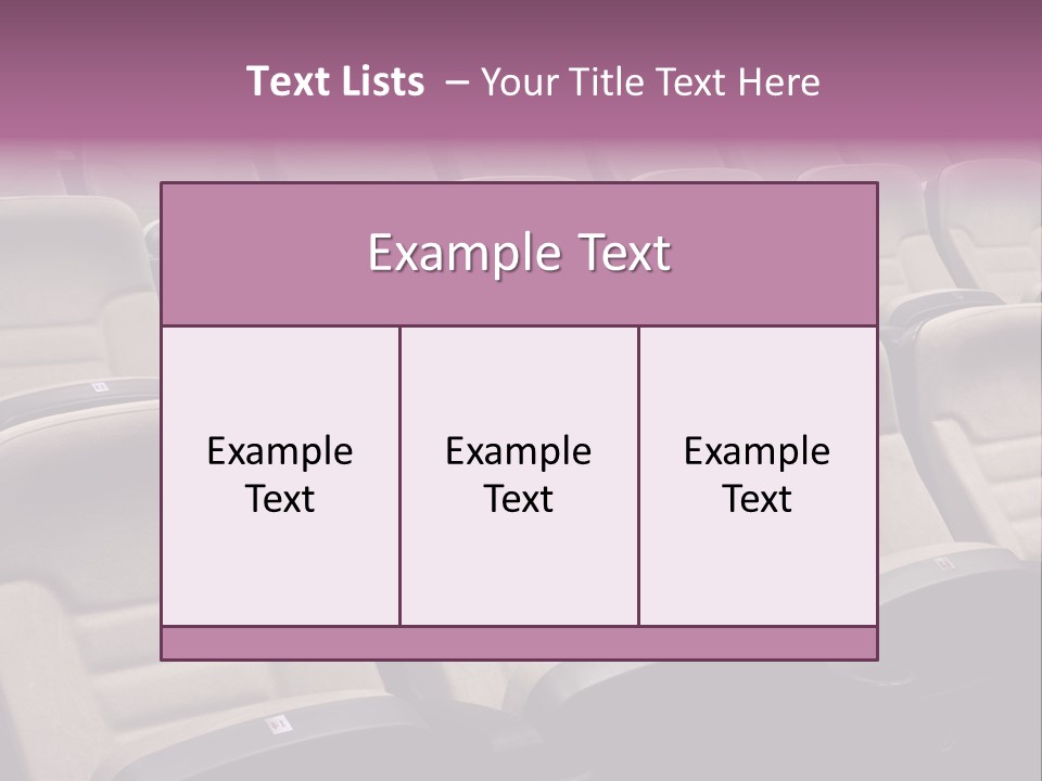 Sinema Oturma Koltuk PowerPoint Template