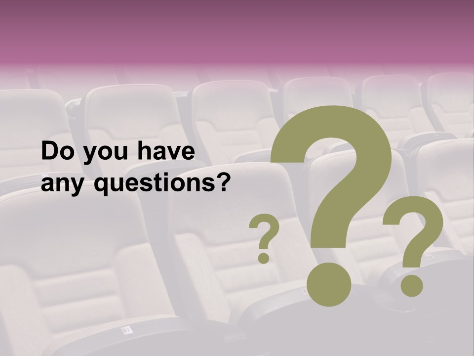 Sinema Oturma Koltuk PowerPoint Template