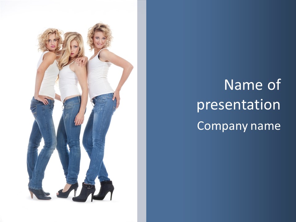 Friendship Three Head PowerPoint Template