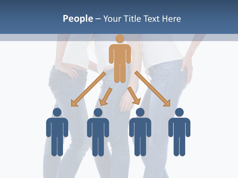 Friendship Three Head PowerPoint Template