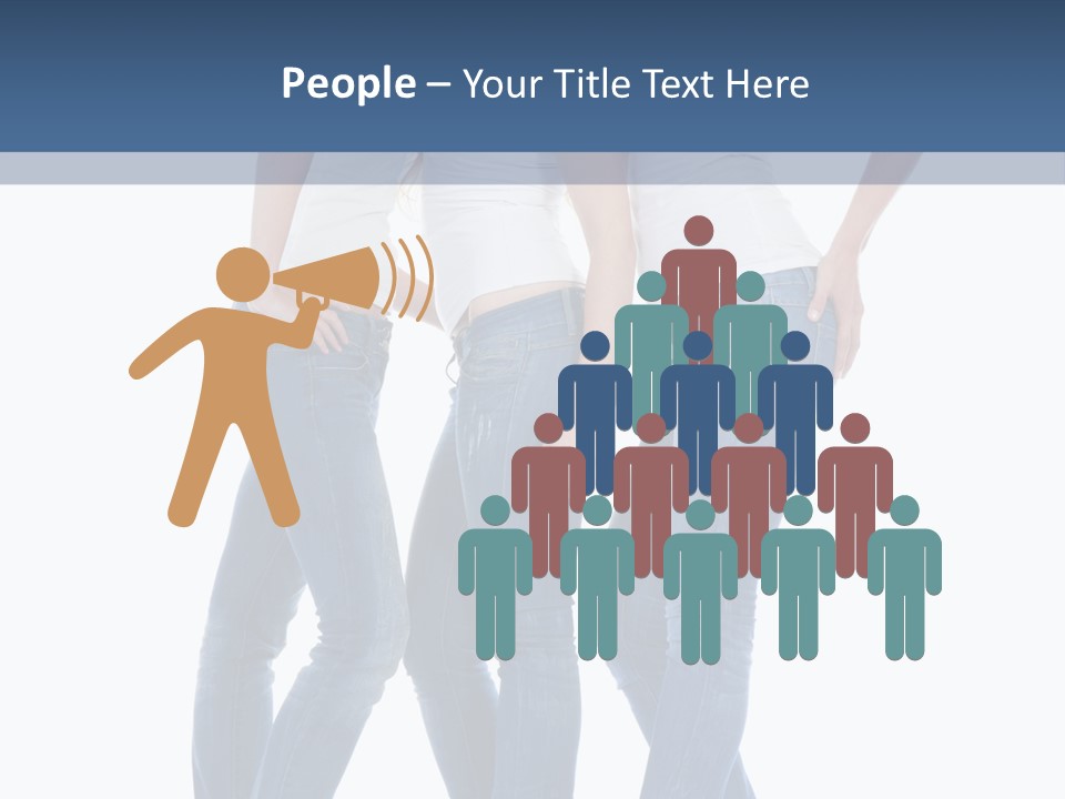 Friendship Three Head PowerPoint Template